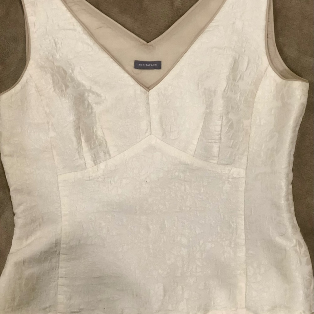 Ann Taylor Silk Form Fitting Shell - image 1